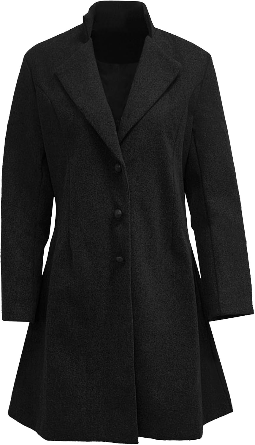 Wool Blend Notched Lapel Overcoat - Image 3