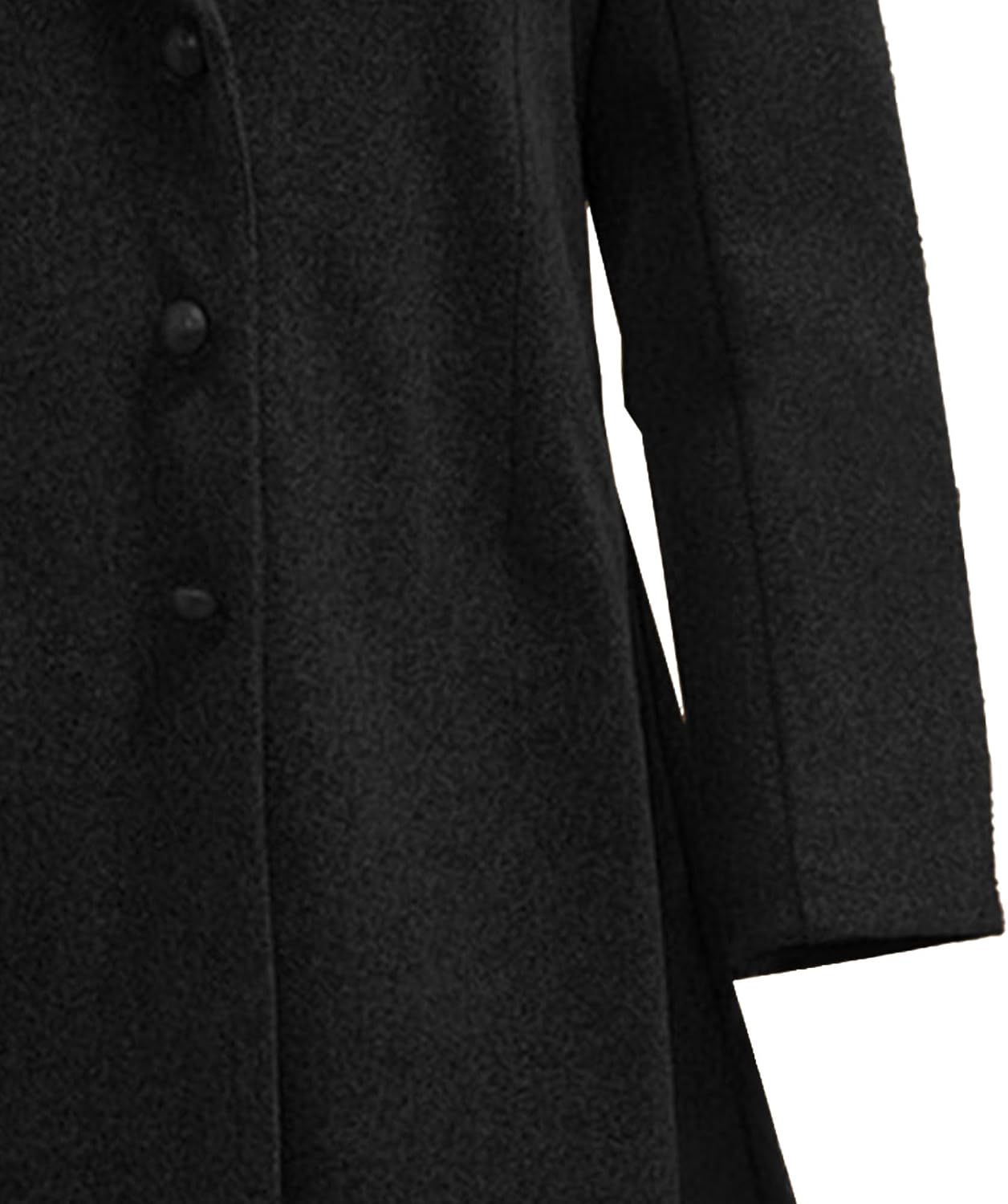 Wool Blend Notched Lapel Overcoat - Image 5