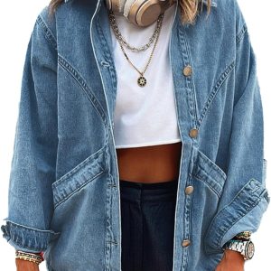 Oversized Denim Shacket with Pockets