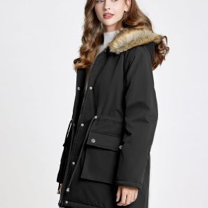 Water-Repellent Fleece-Lined Overcoat